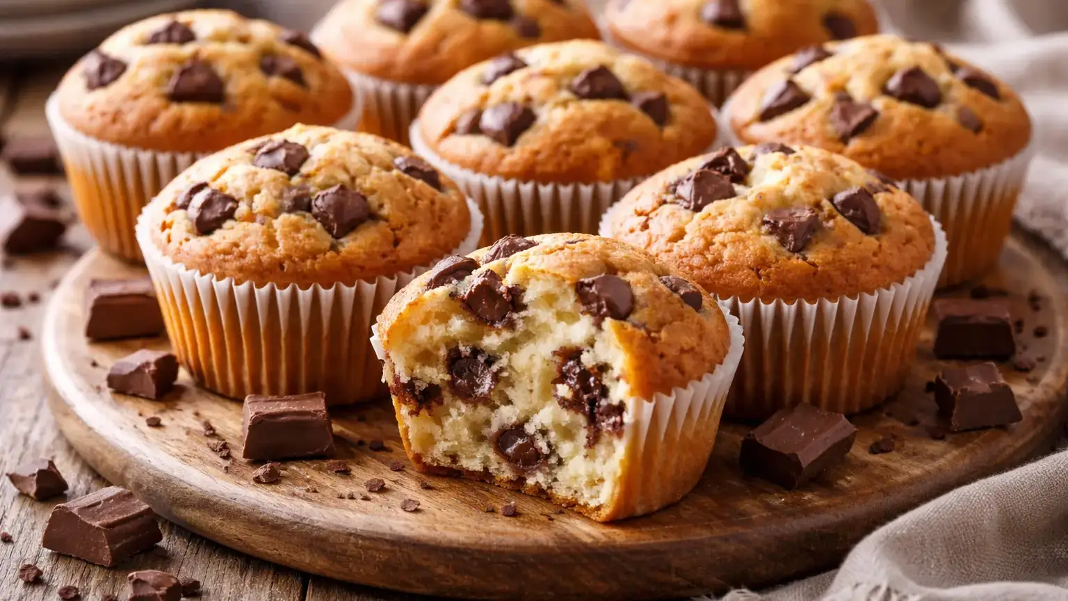 Muffiny z kawałkami czekolady
