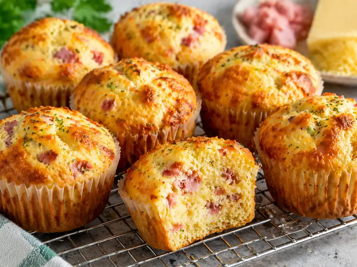 Savory Ham and Cheese Muffins