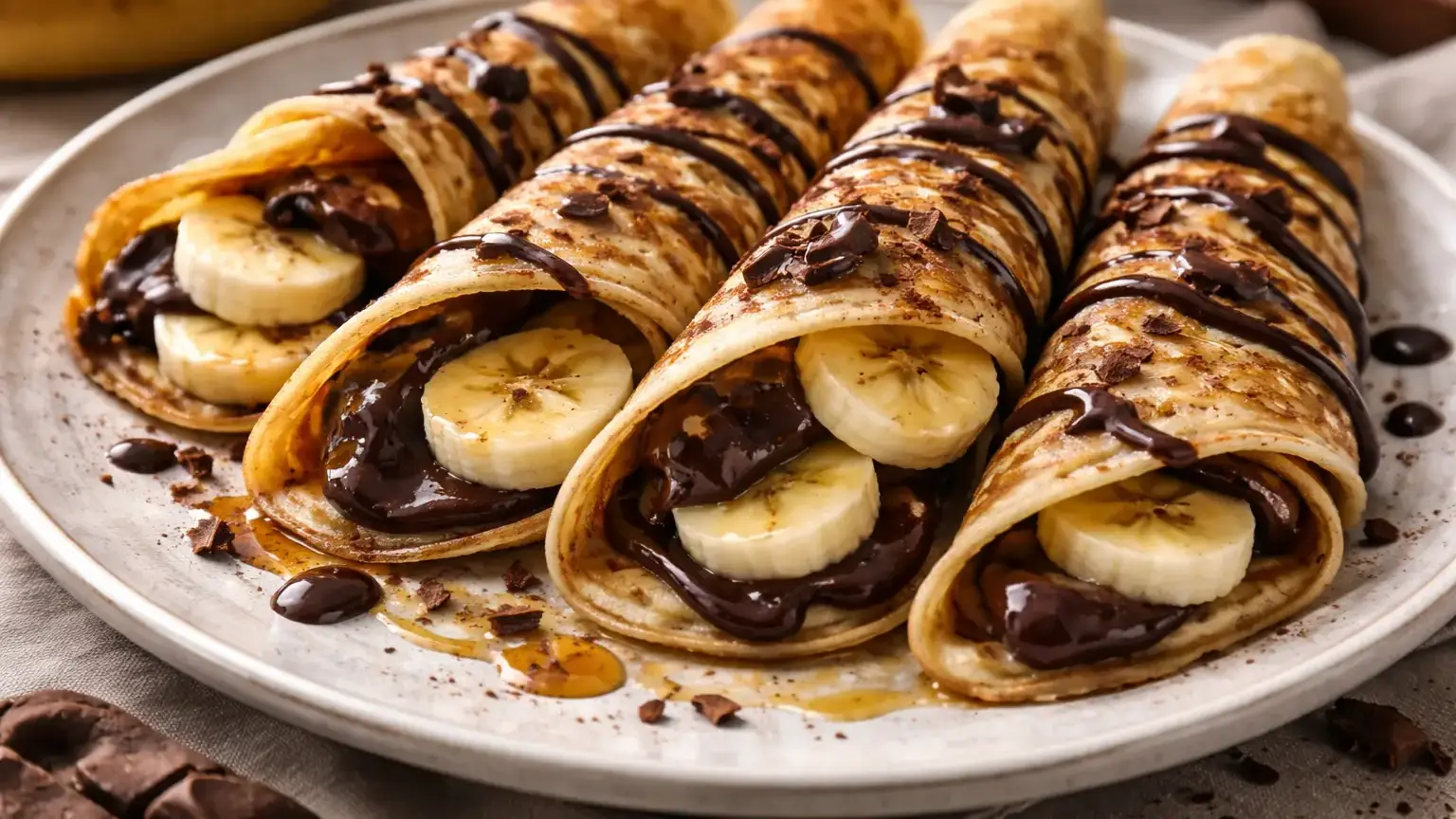 Naleśniki z bananem i czekoladą