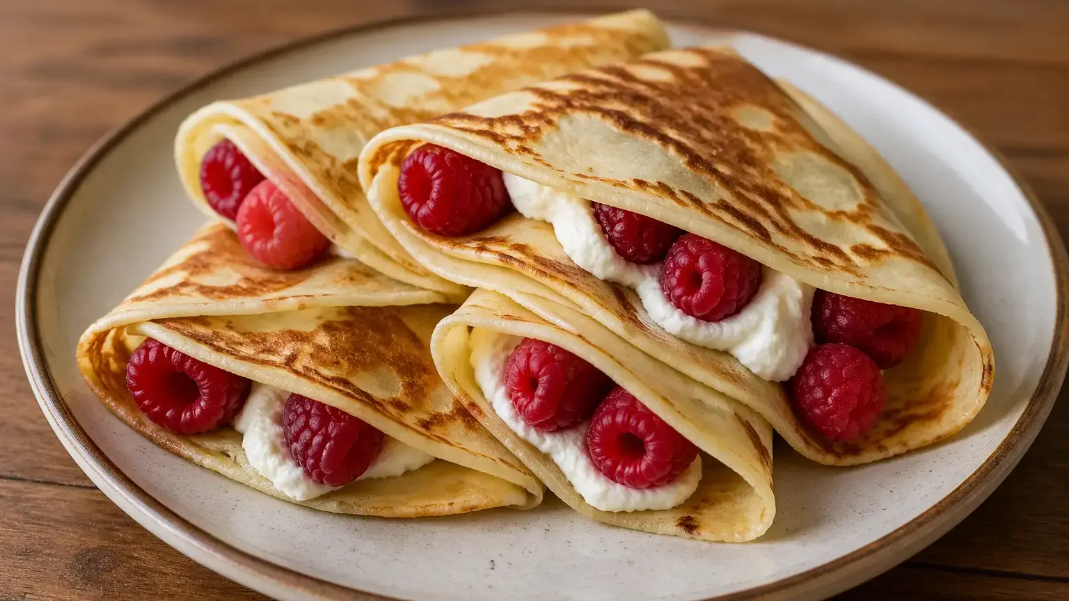 Naleśniki z mascarpone i malinami