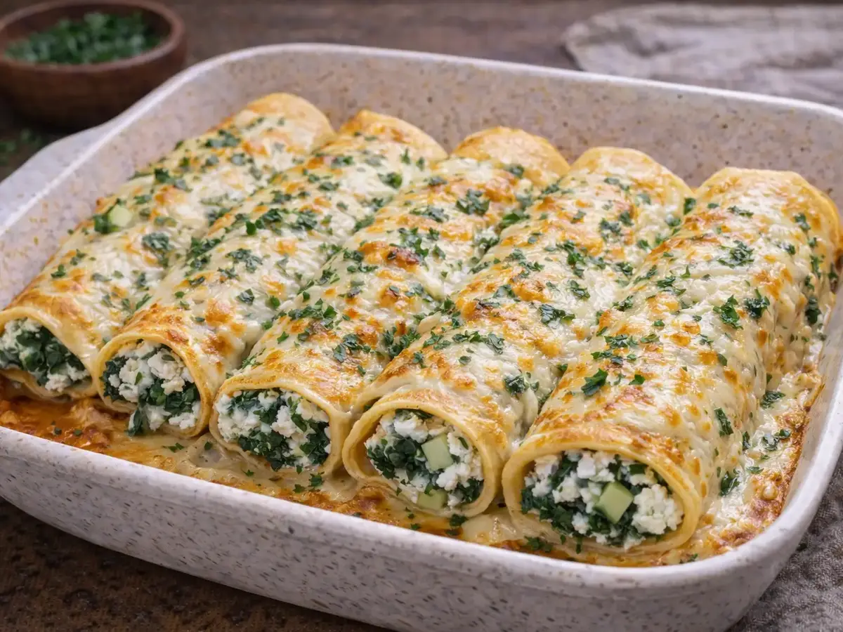 Baked Crêpes with Ricotta and Spinach