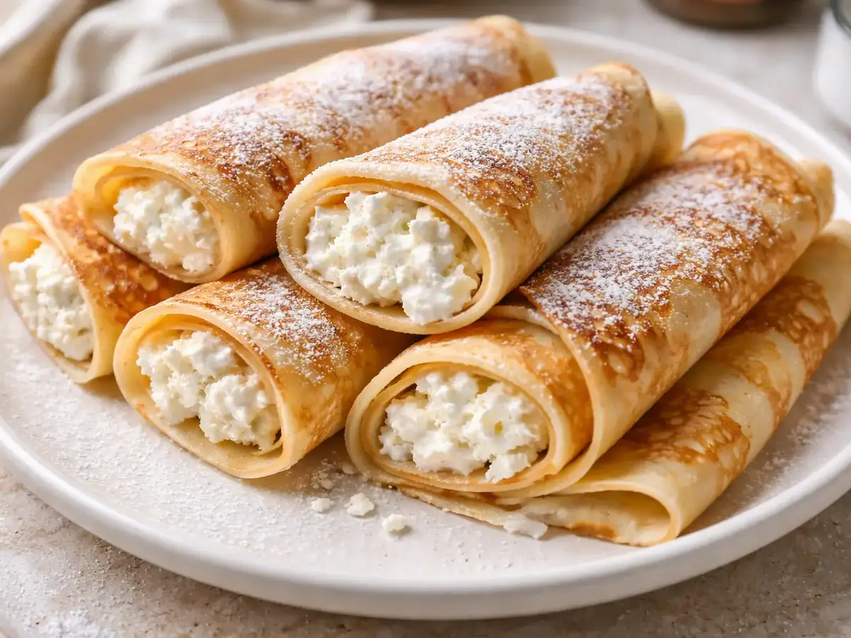 Crêpes with Twaróg and Vanilla