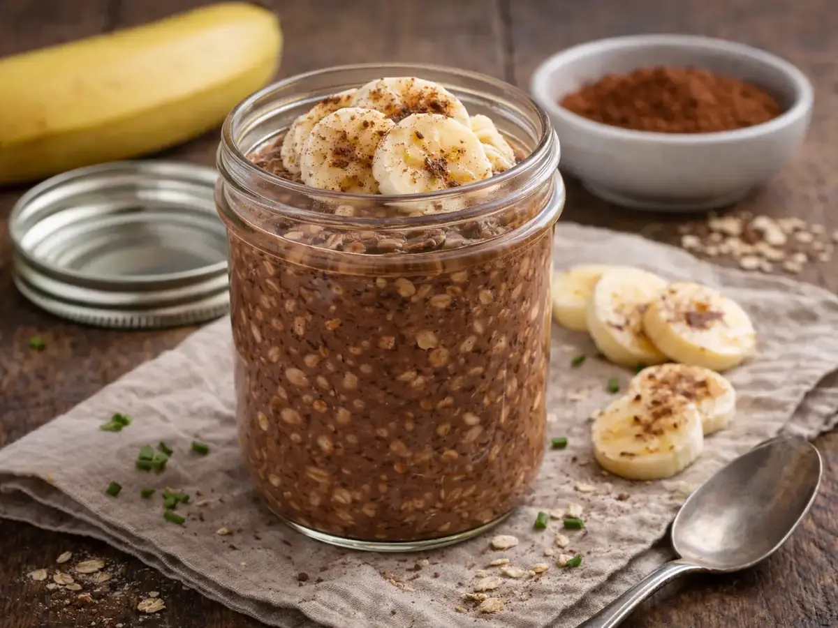 Banana Cocoa Overnight Oats