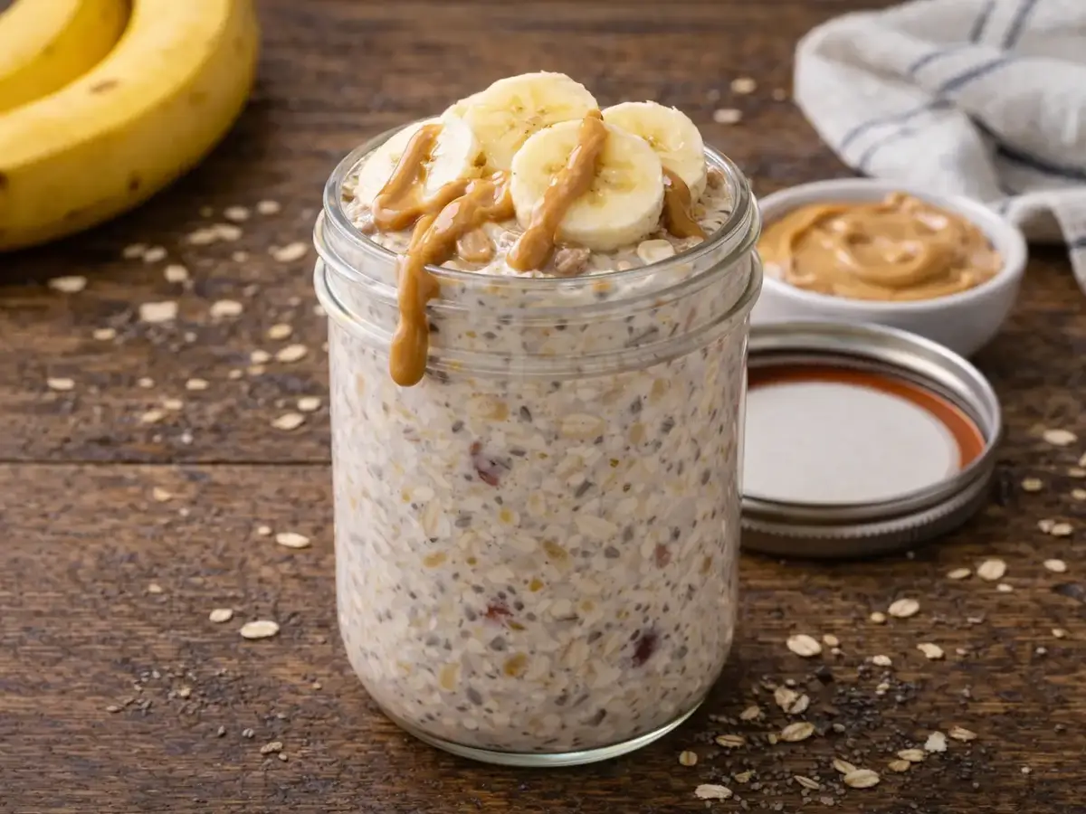 Peanut Butter Banana Overnight Oats
