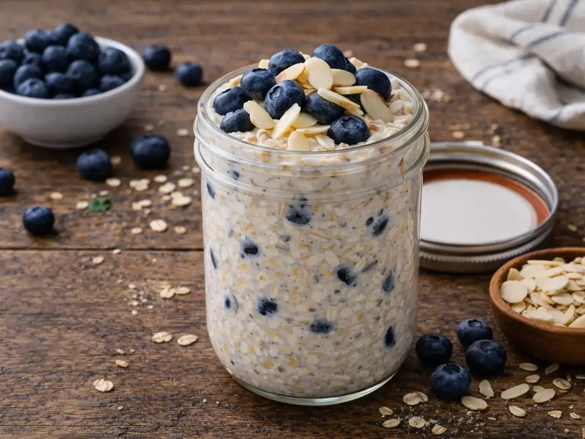 Blueberry Almond Overnight Oats