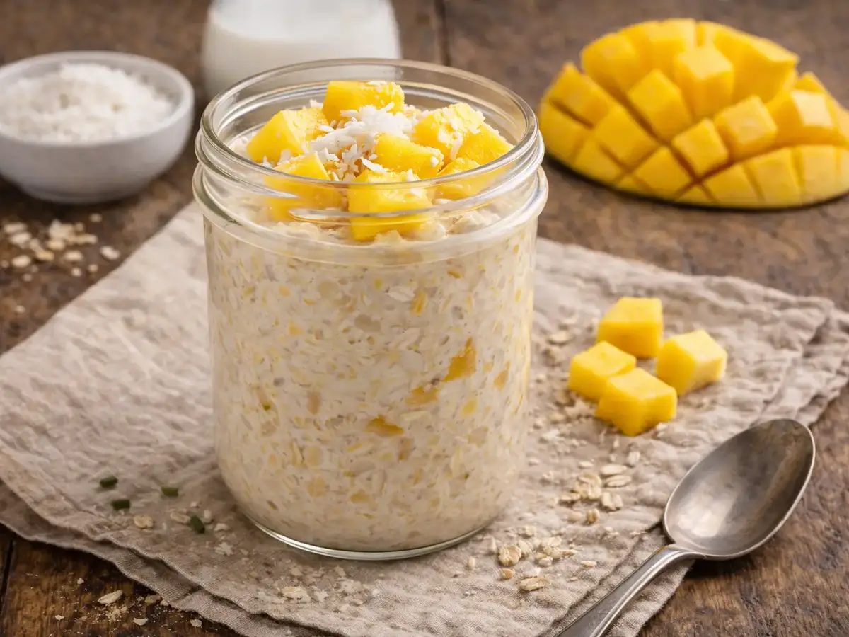 Mango Coconut Overnight Oats