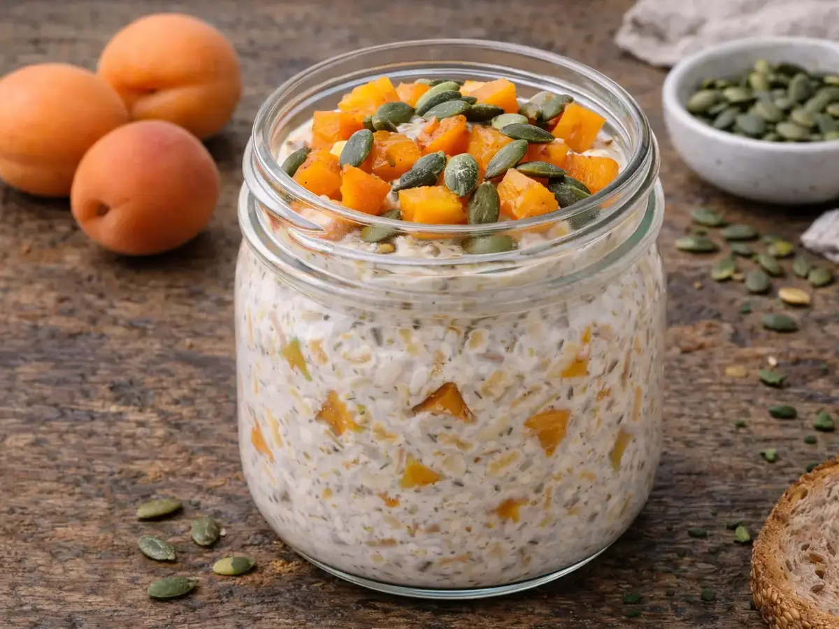 Apricot and Pumpkin Seed Overnight Oats
