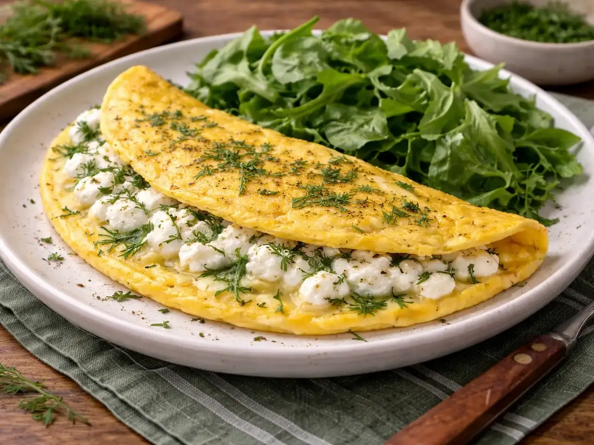 Twaróg and Dill Omelet