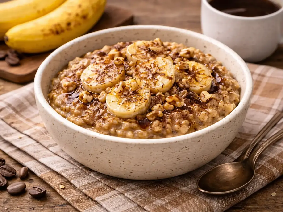Coffee Oatmeal with Banana