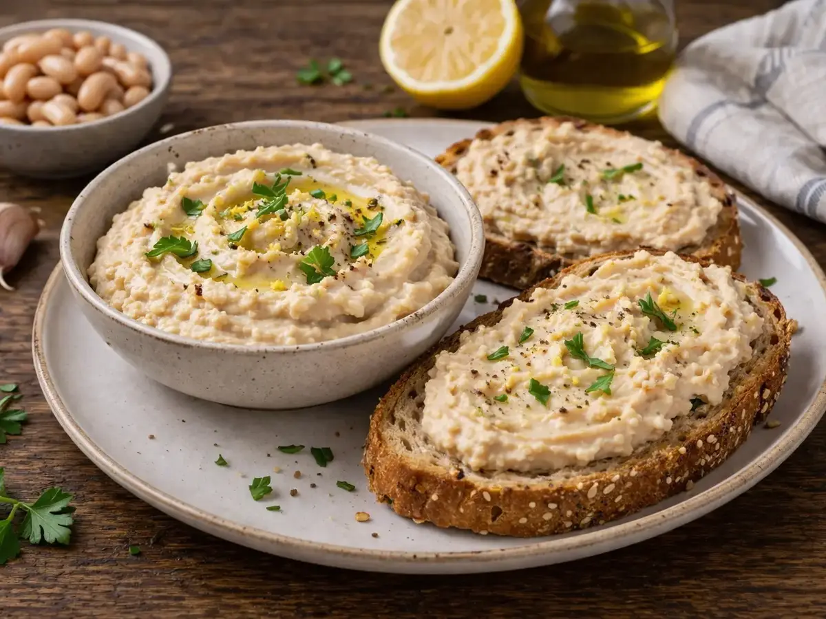 White Bean Spread with Garlic and Lemon