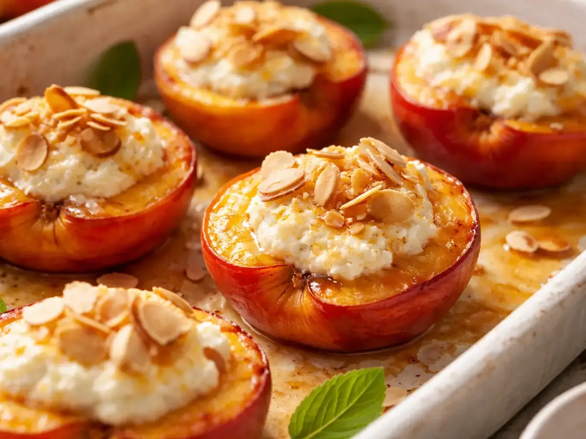 Baked Peaches with Ricotta