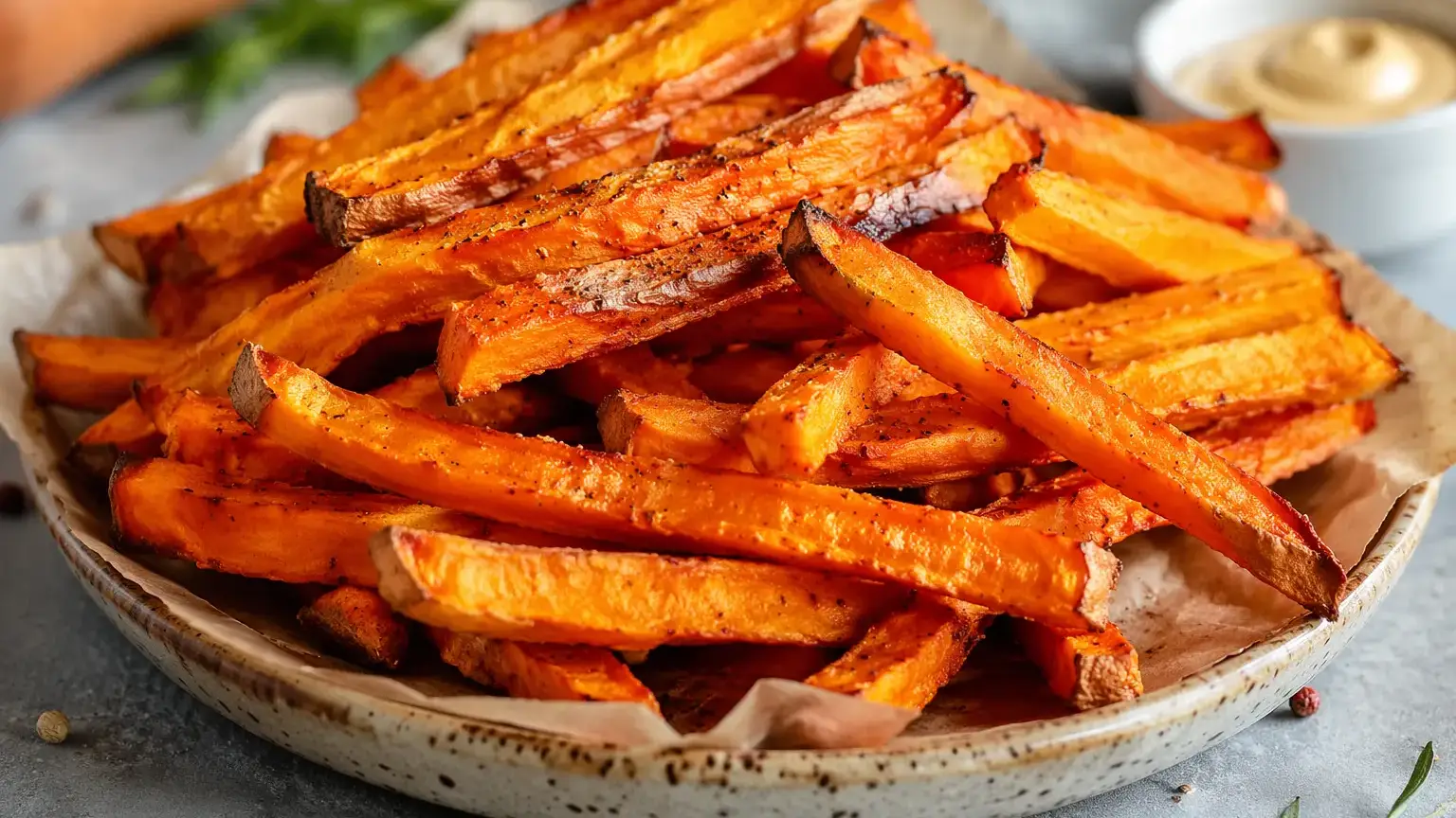 Pieczone frytki z batata