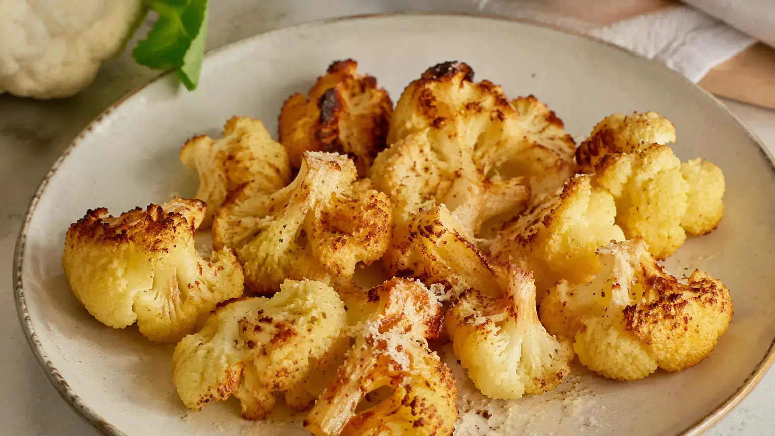 Pieczony kalafior z parmezanem