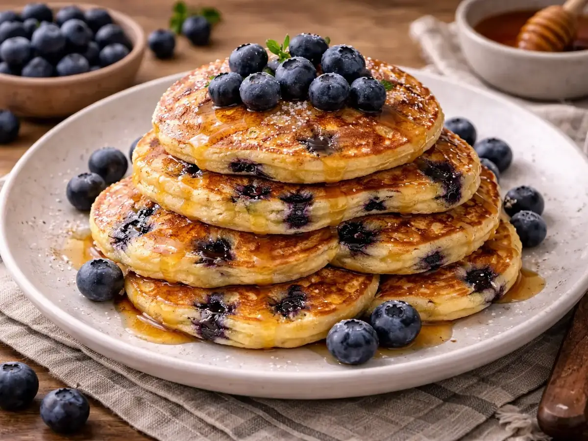 Blueberry Yogurt Pancakes