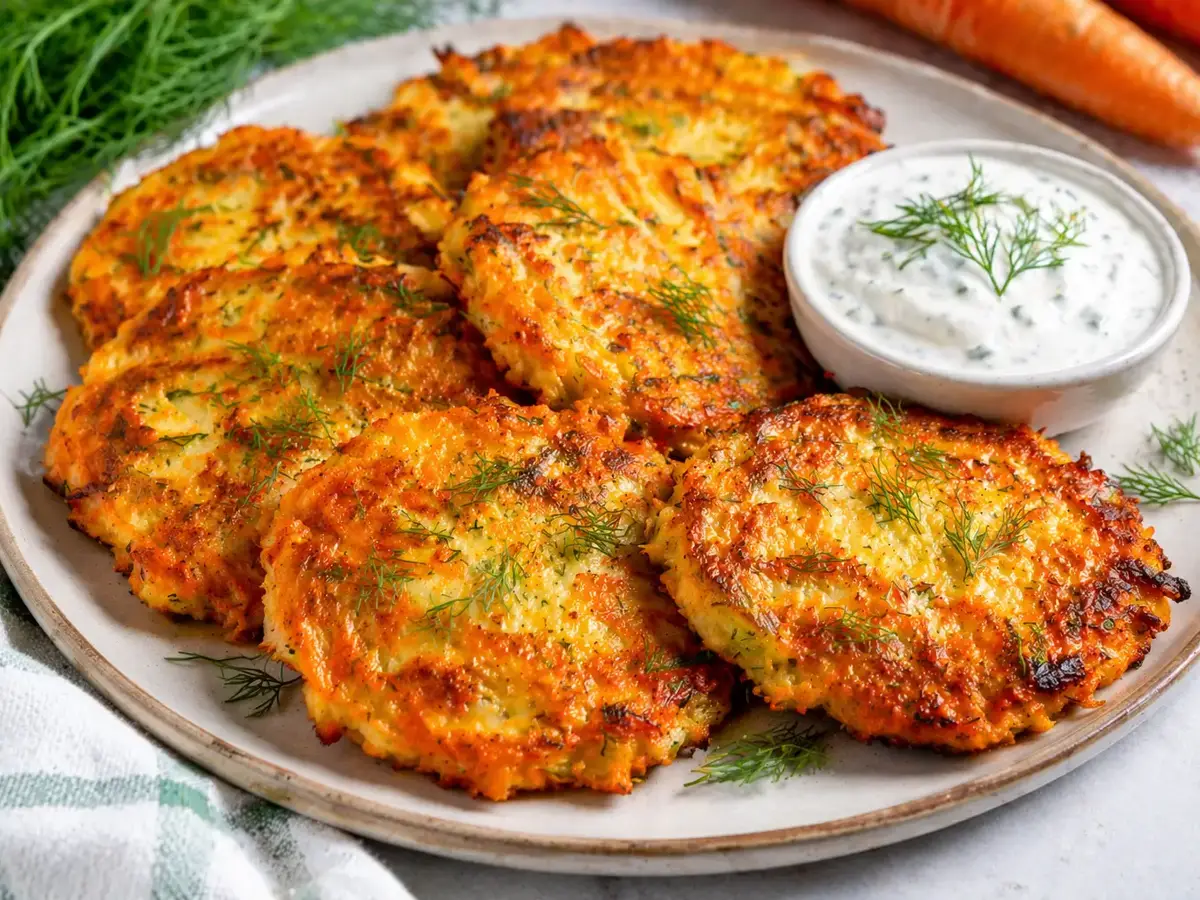 Carrot and Cheese Fritters