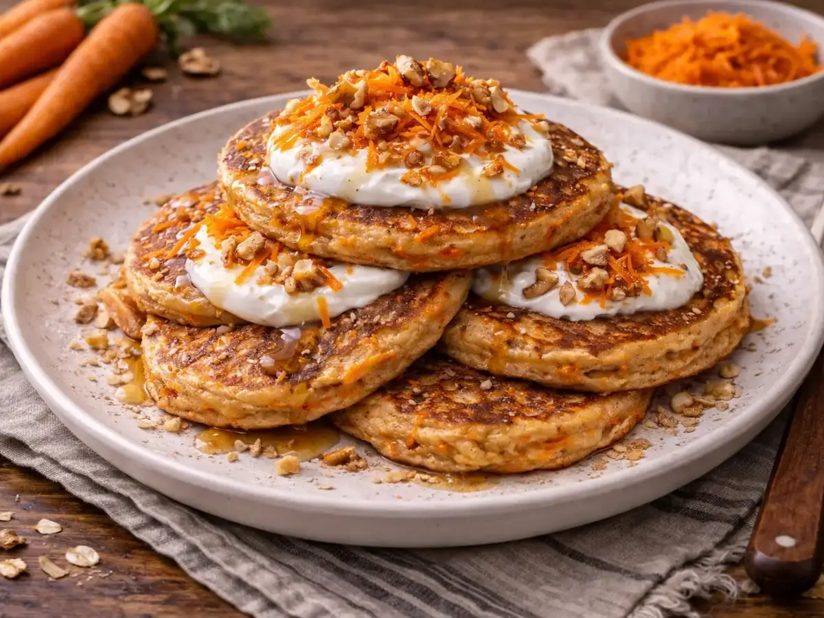 Carrot Yogurt Pancakes