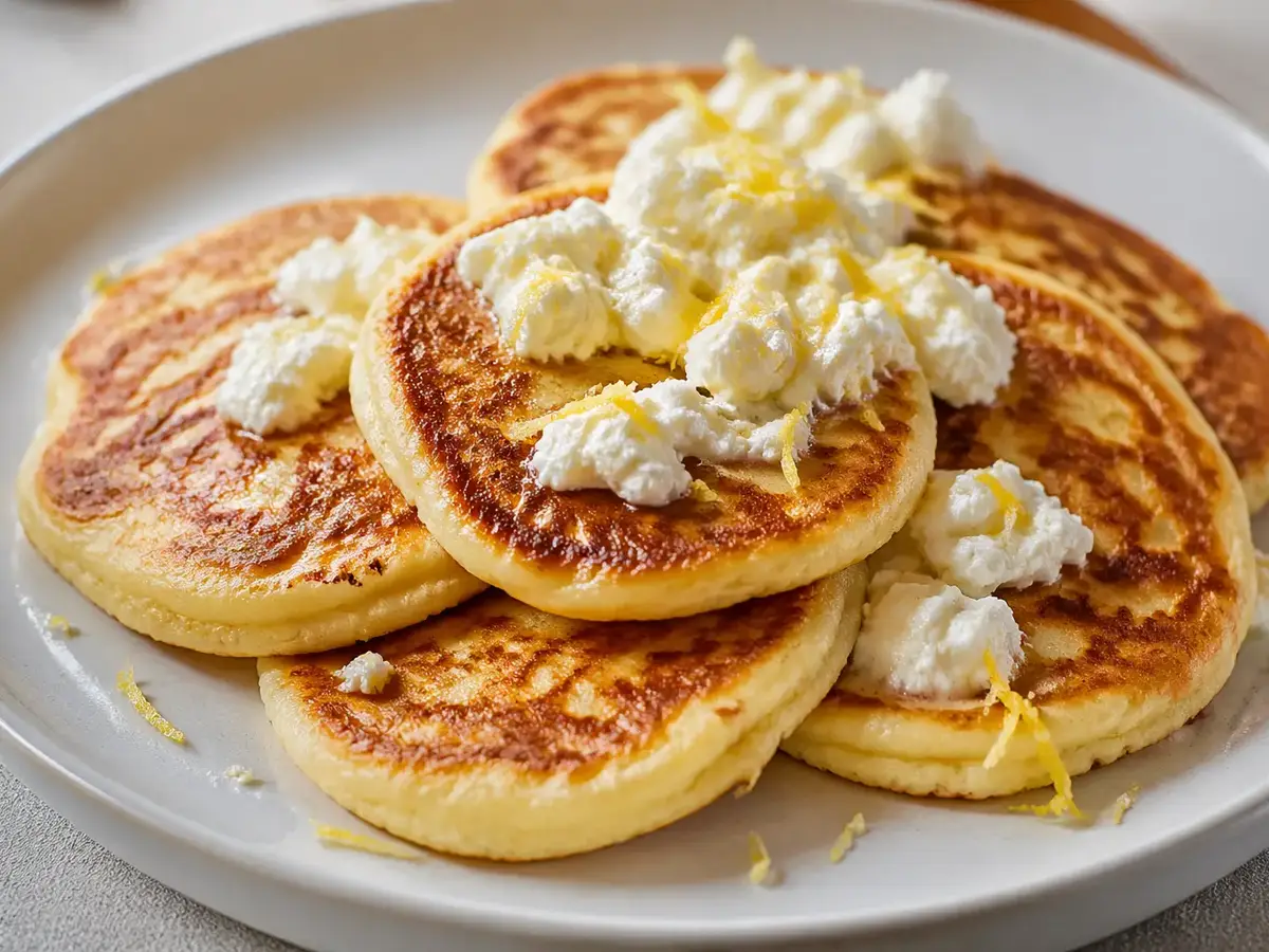Ricotta Pancakes with Lemon and Vanilla