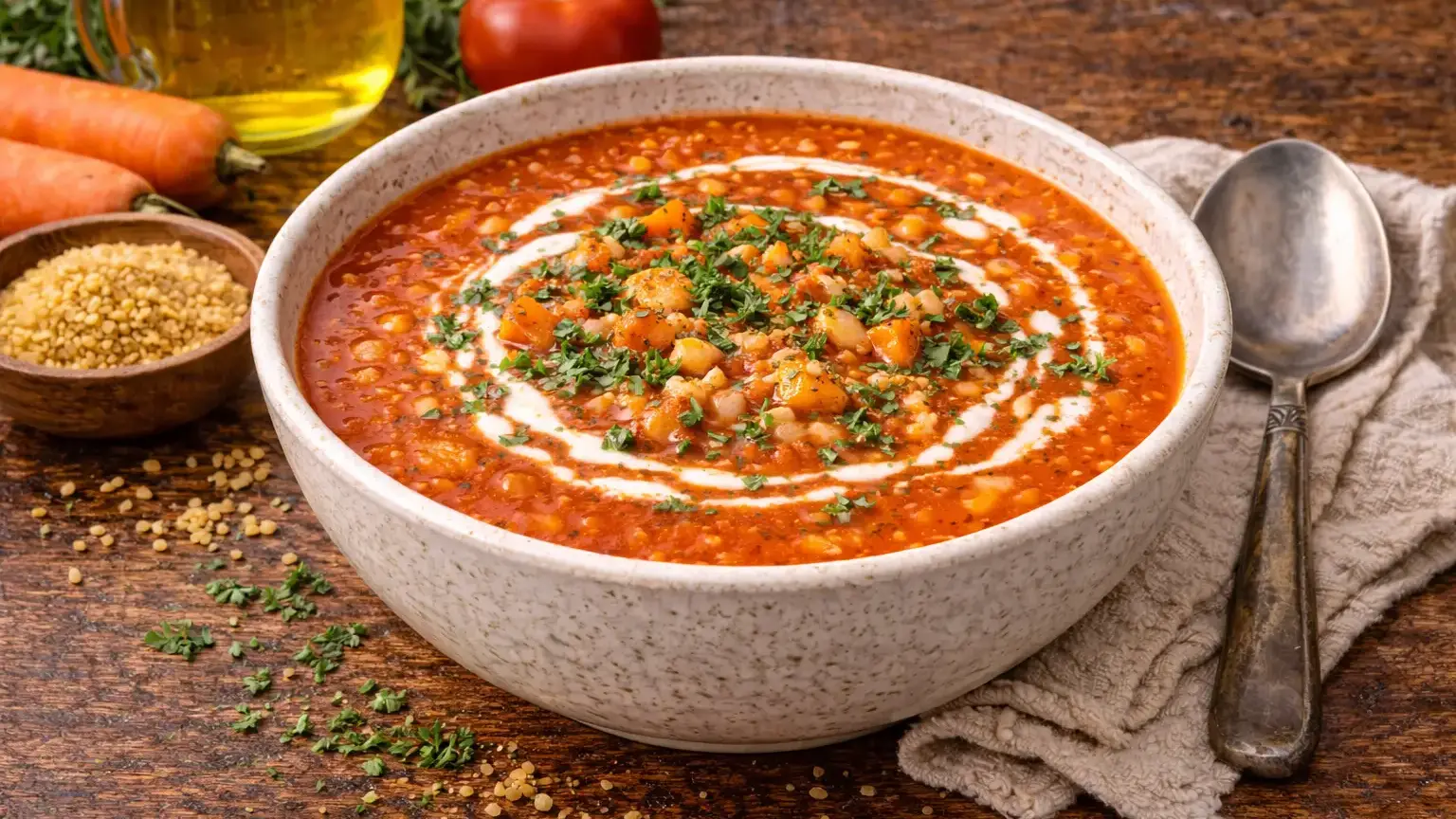 Pomidorowa z kaszą bulgur