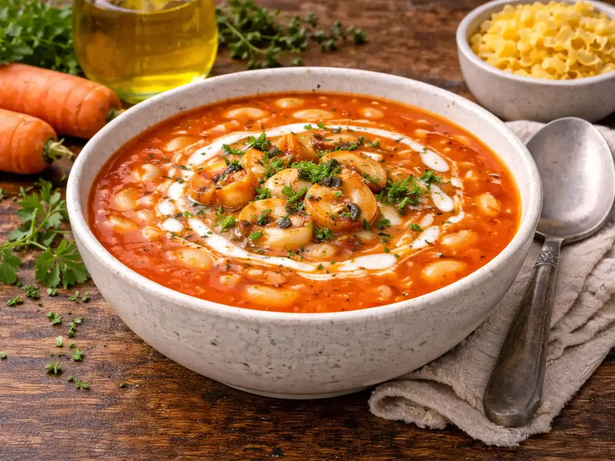 Tomato Soup with Pasta