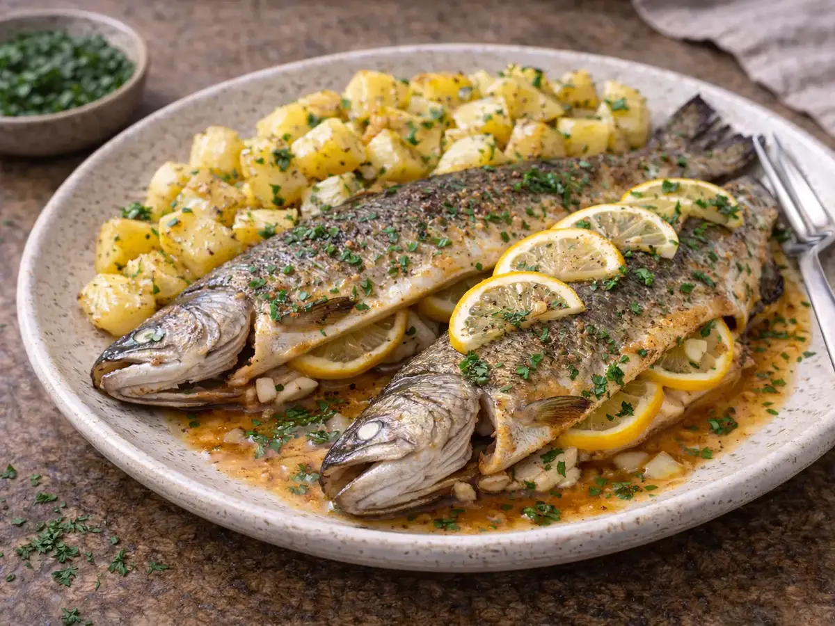Baked Trout with Lemon