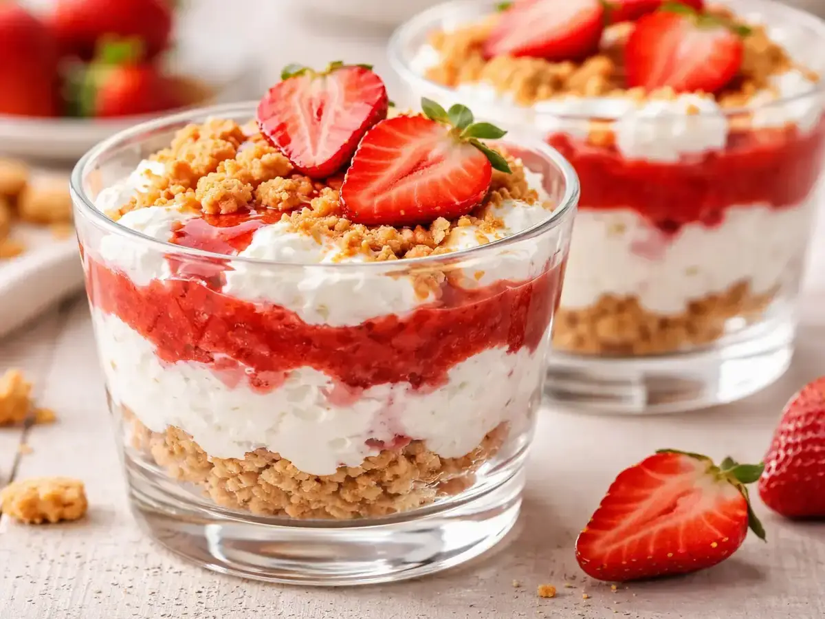 Twaróg and Strawberry Dessert Cup