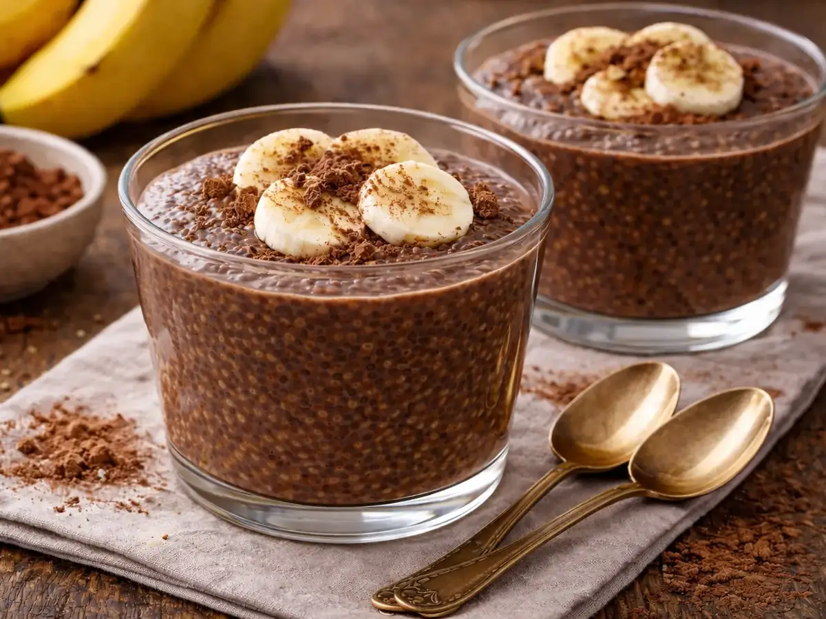 Chia Pudding with Banana and Cocoa