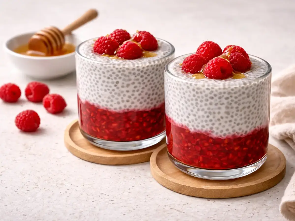Chia Pudding with Raspberries