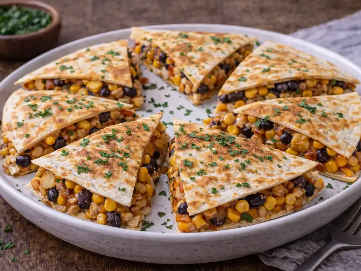 Quesadilla mit Bohnen und Mais