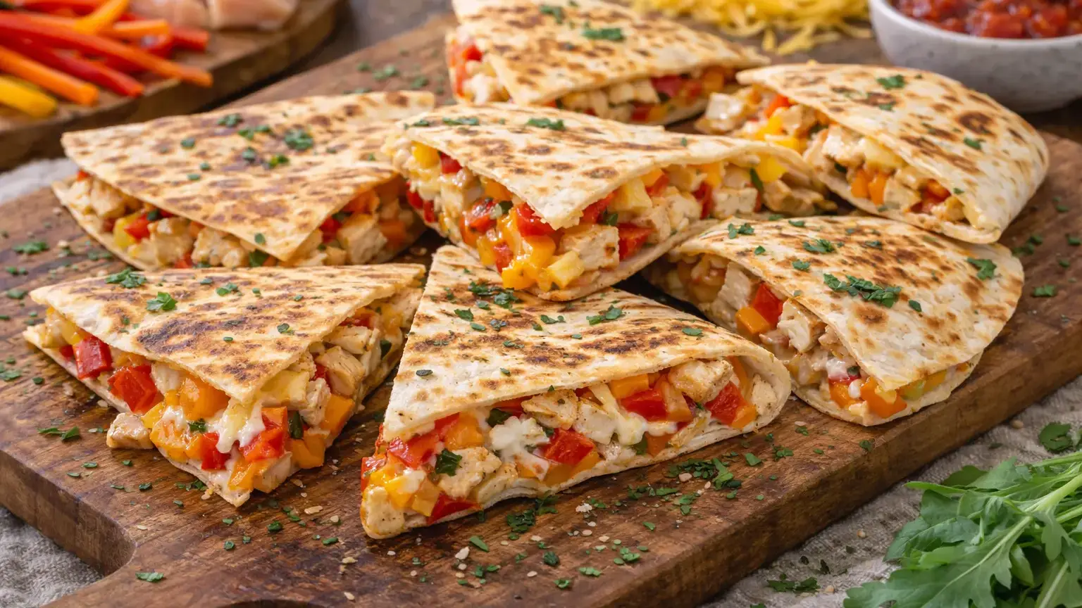 Quesadilla z kurczakiem i papryką
