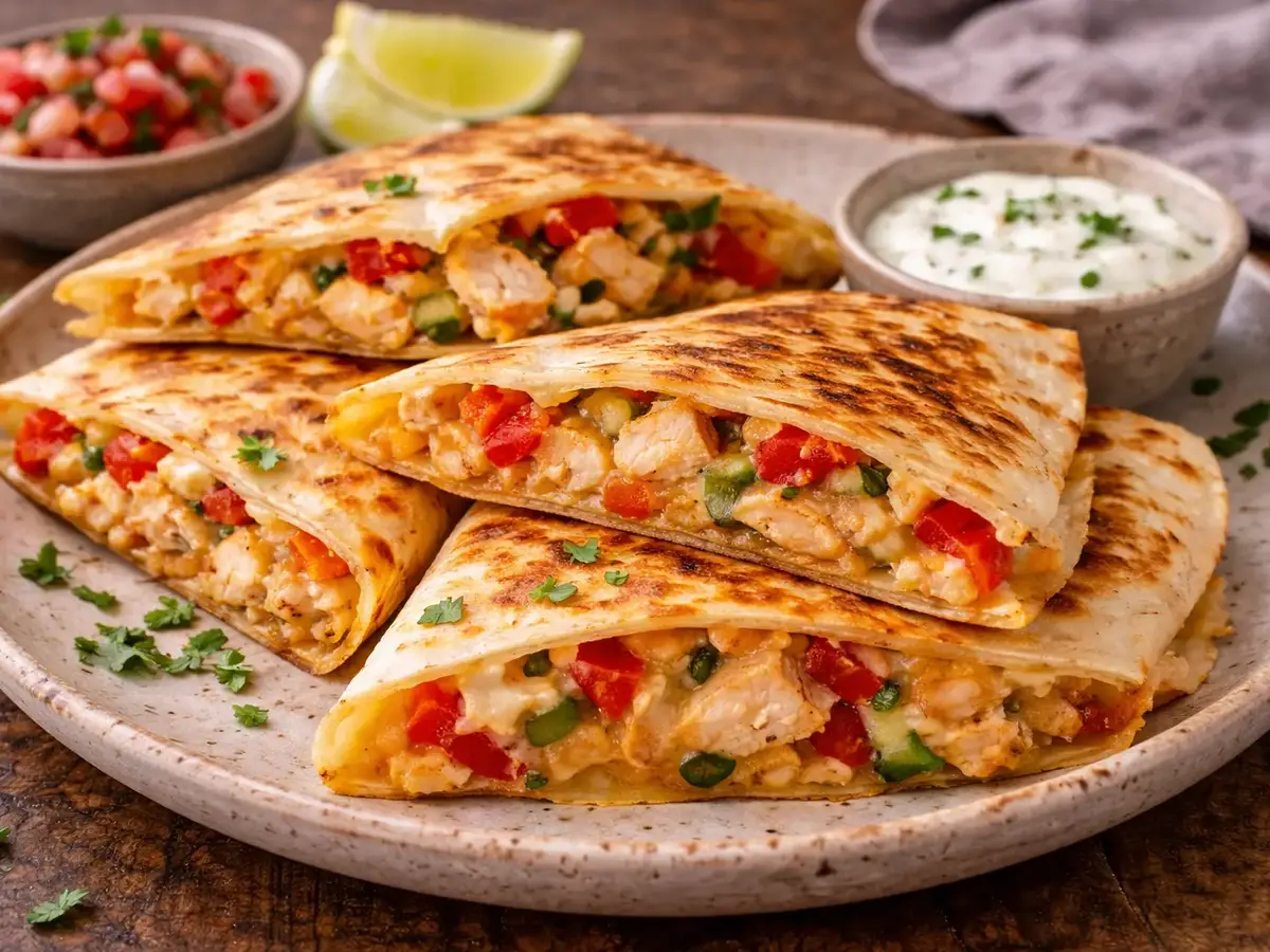 Chicken and Cheese Quesadilla