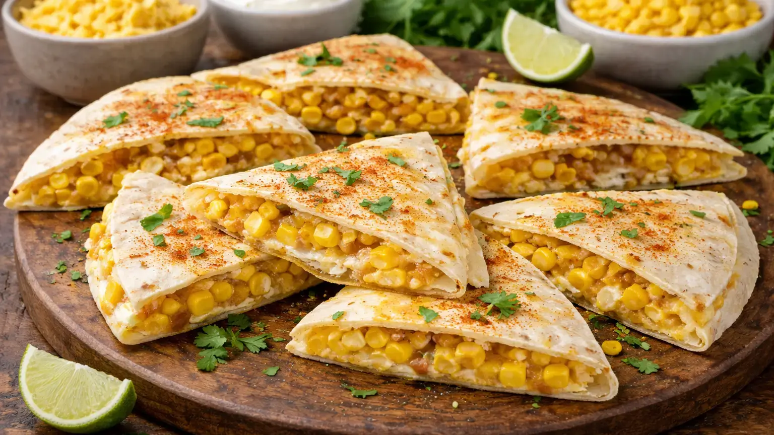 Quesadilla z serem i kukurydzą