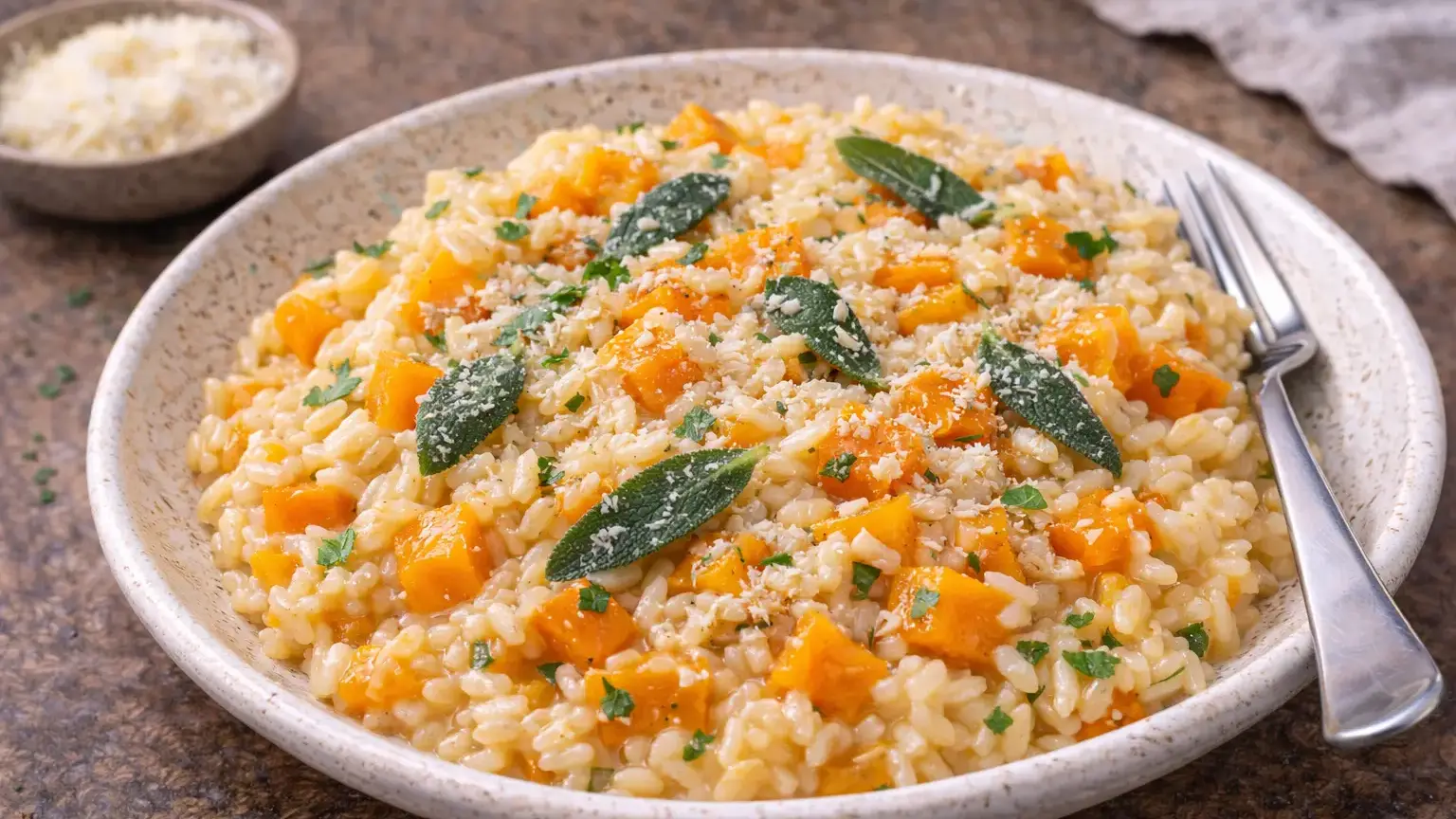 Risotto z dynią i szałwią