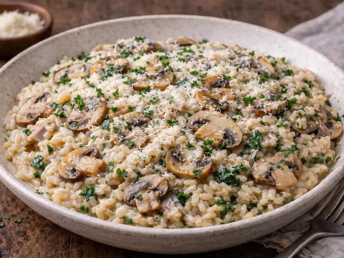 Mushroom and Parmesan Risotto