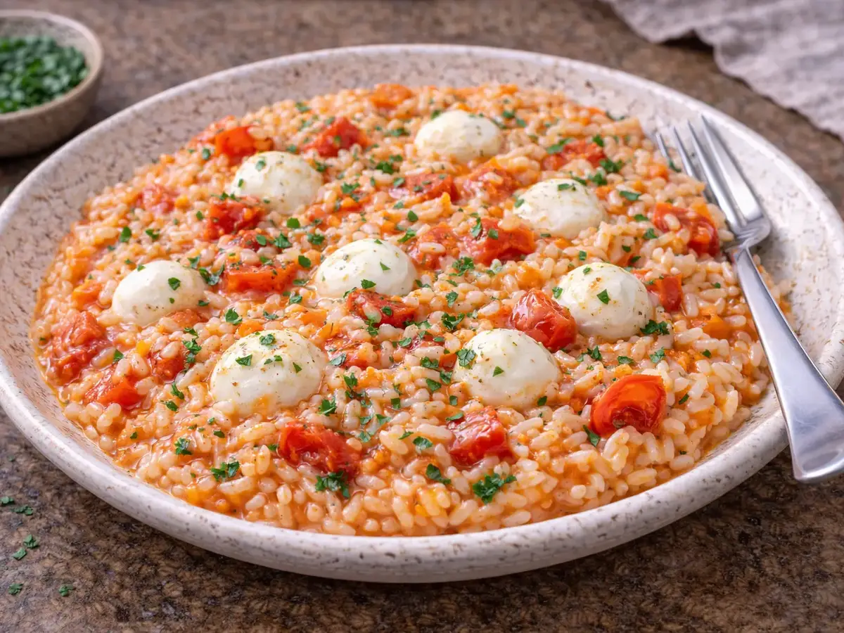 Tomato and Mozzarella Risotto