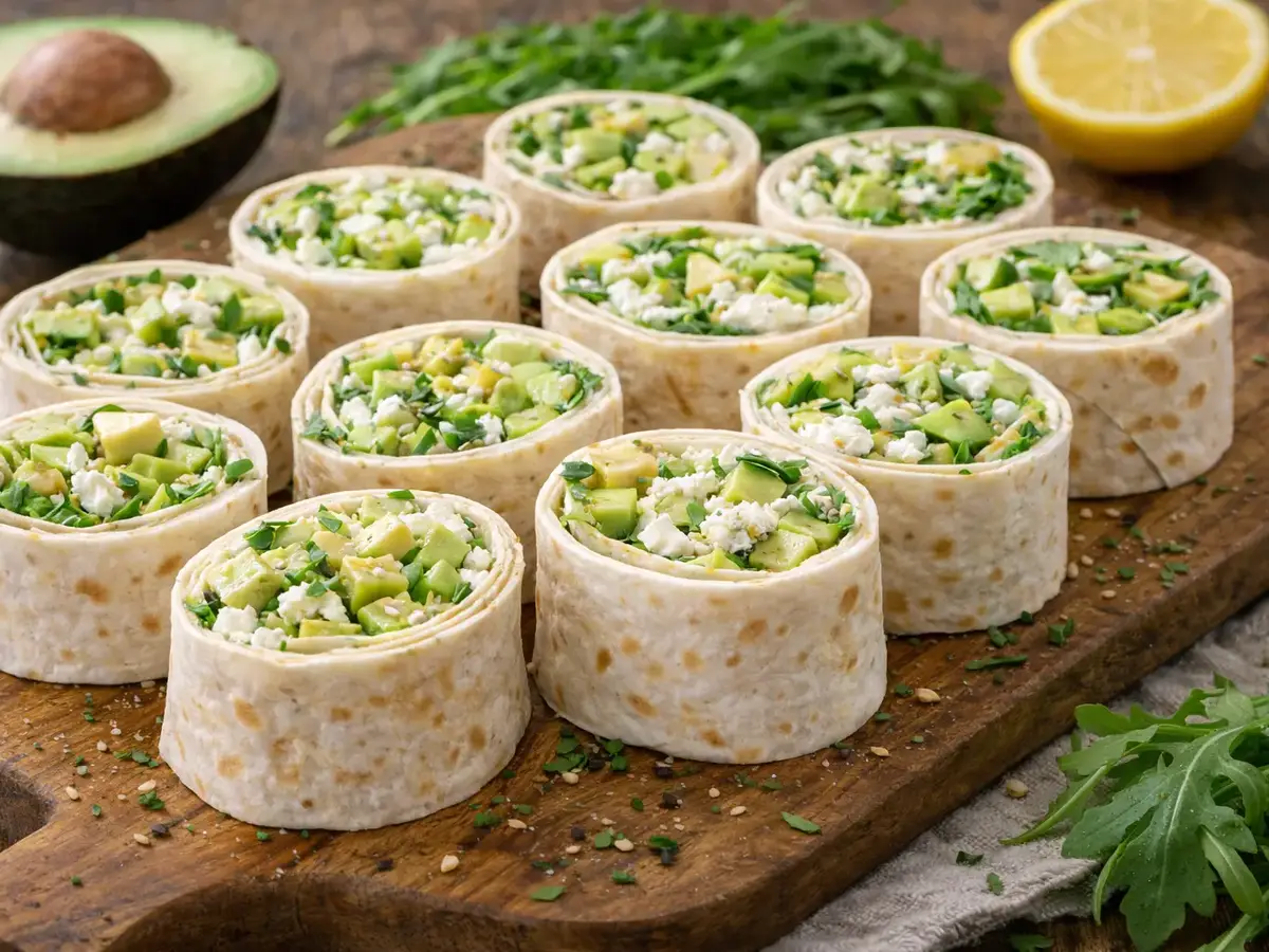 Avocado and Twaróg Tortilla Roll-Ups