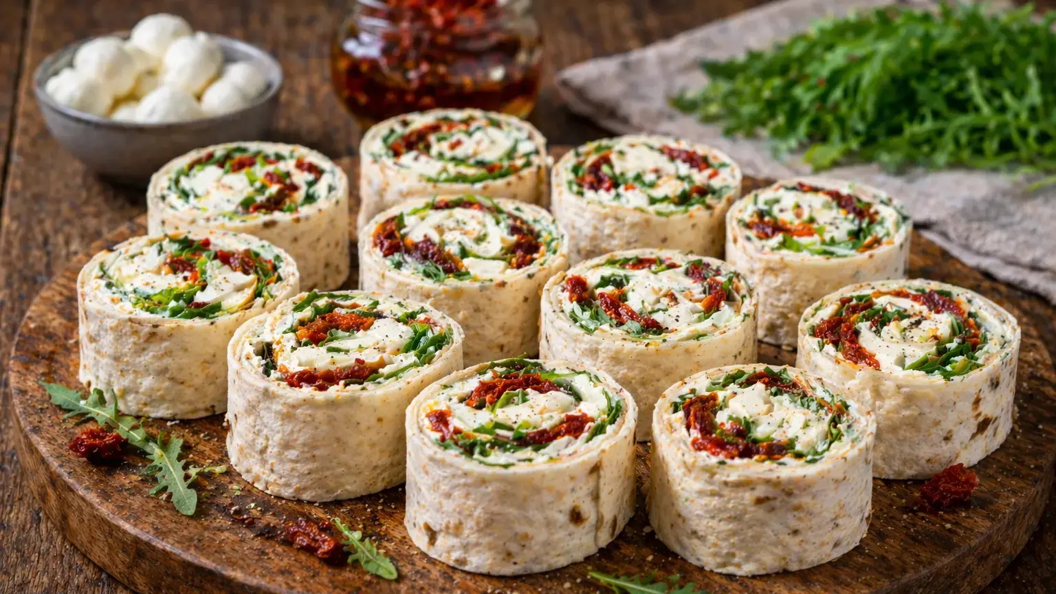 Rollsy z mozzarellą i suszonymi pomidorami