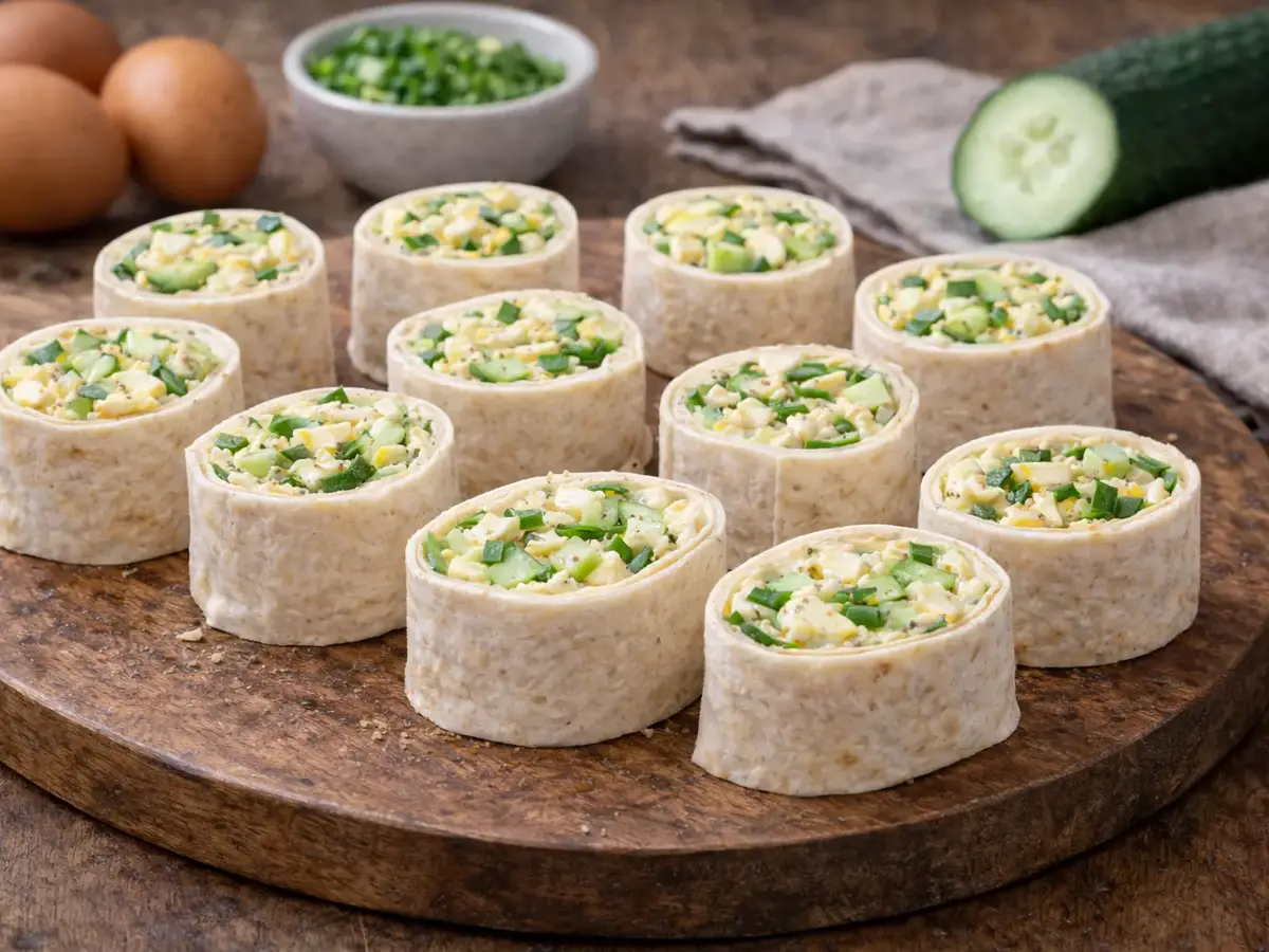 Tortilla Rolls with Egg Spread