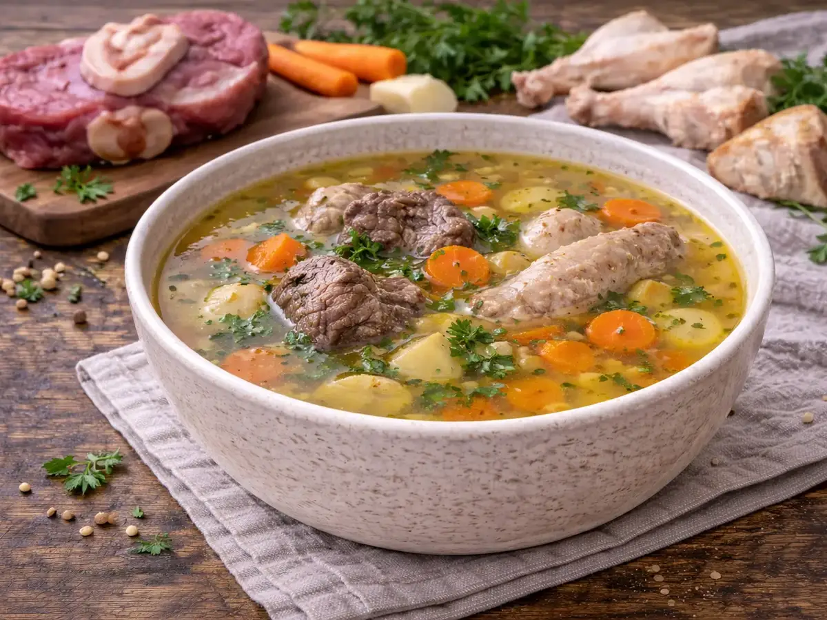 Beef and Chicken Rosół (Polish Broth)
