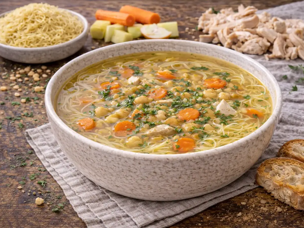 Rosół with Fine Noodles (Polish Hen Broth)