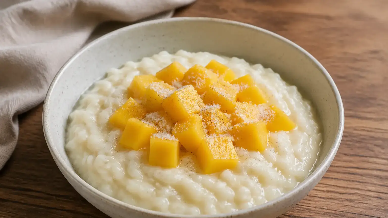 Ryż na mleku z mango
