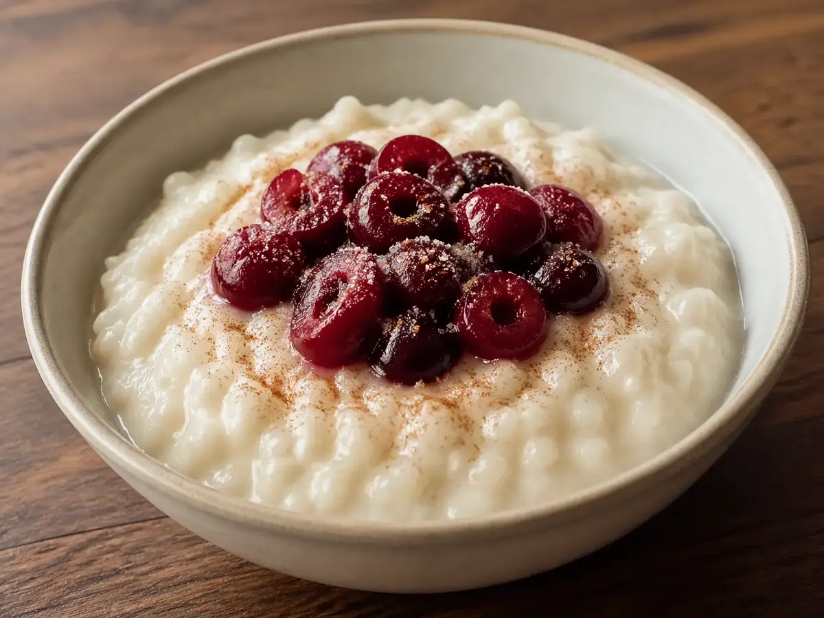 Rice Pudding with Cherries