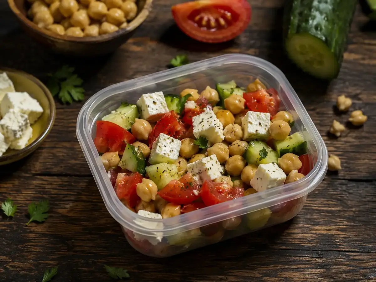 Lunchbox Chickpea and Feta Salad