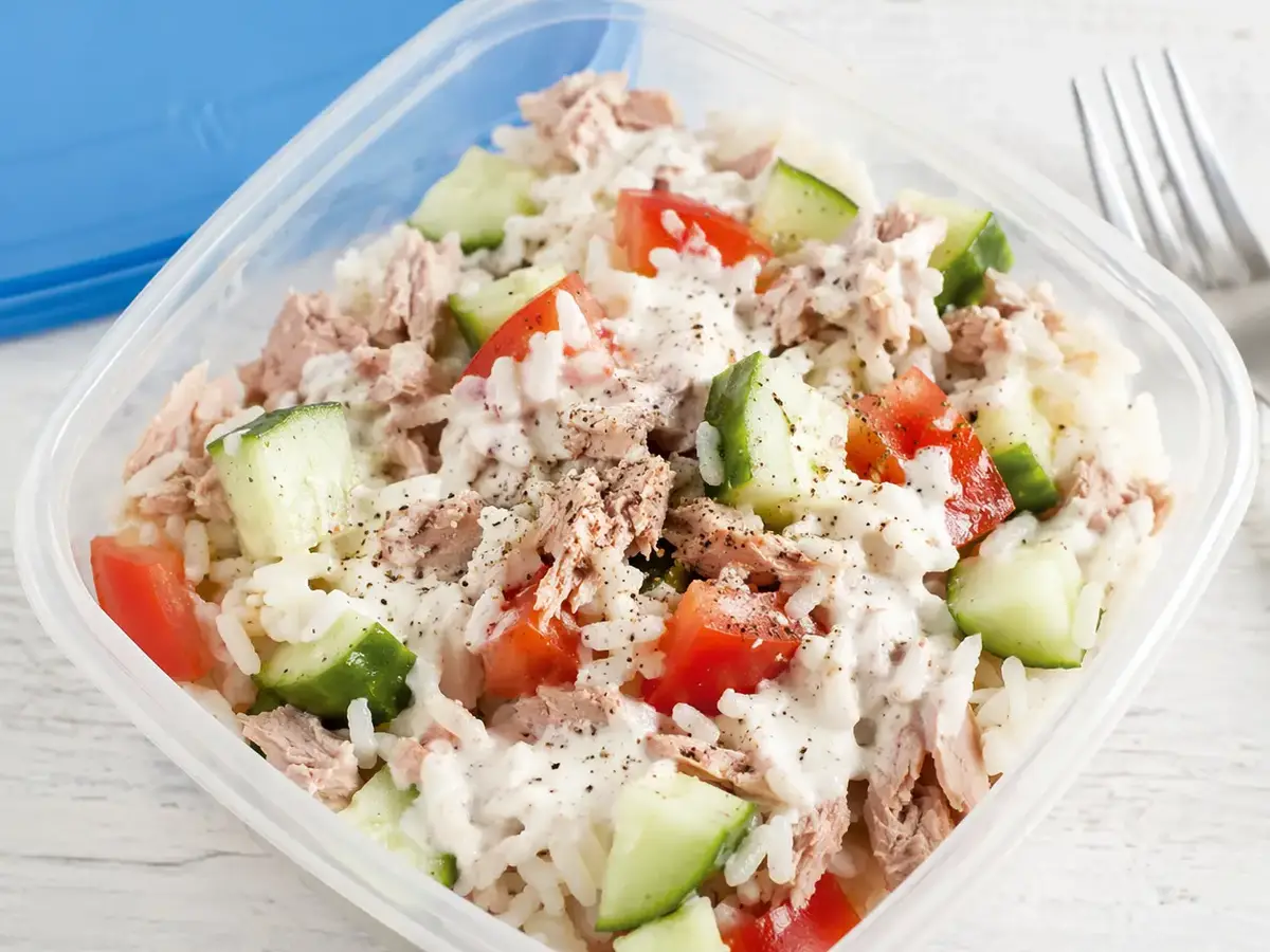 Lunchbox Rice and Tuna Salad