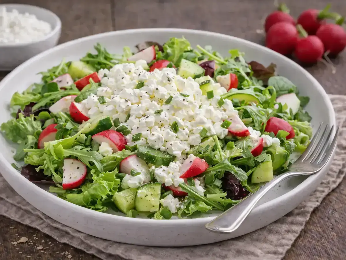 Cottage Cheese Salad with Radishes