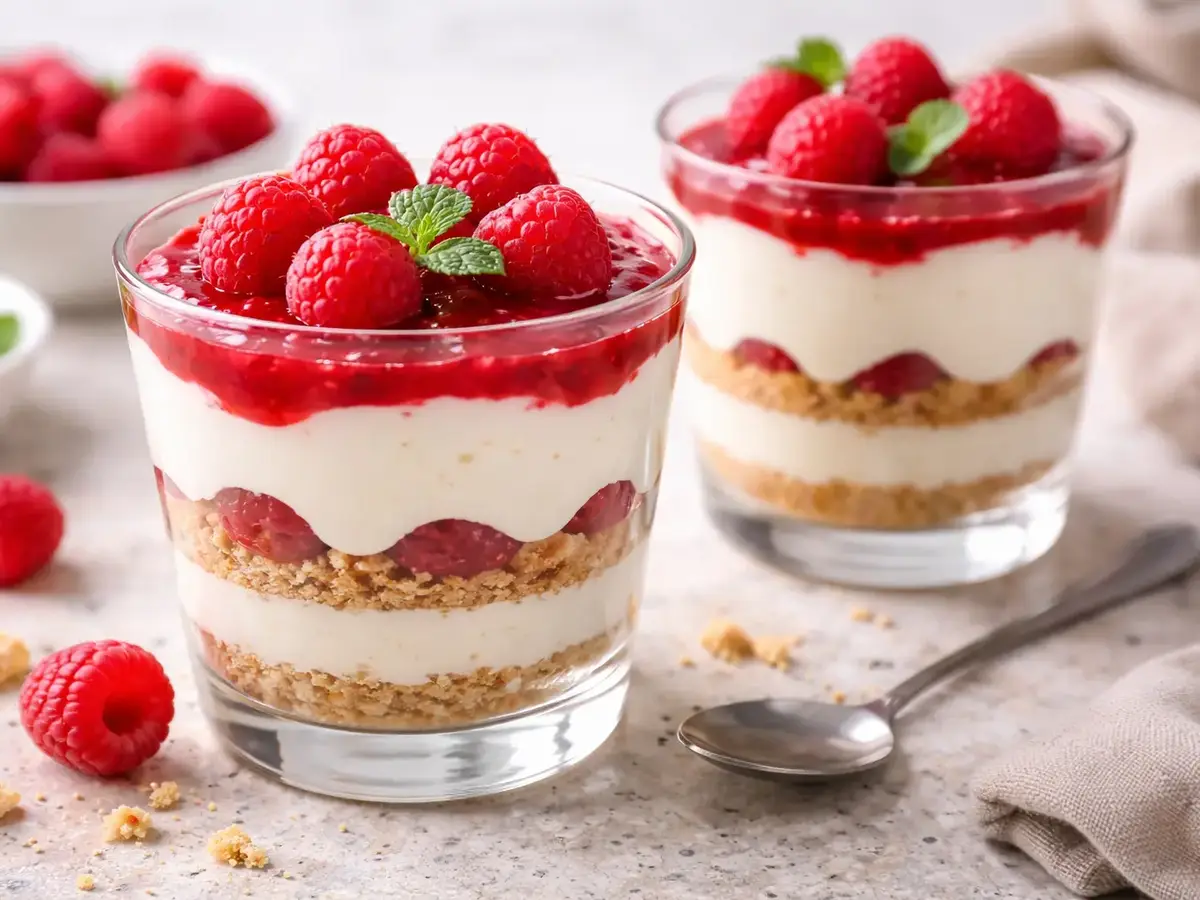 Raspberry Serniczki (Polish Cheesecake Cups)