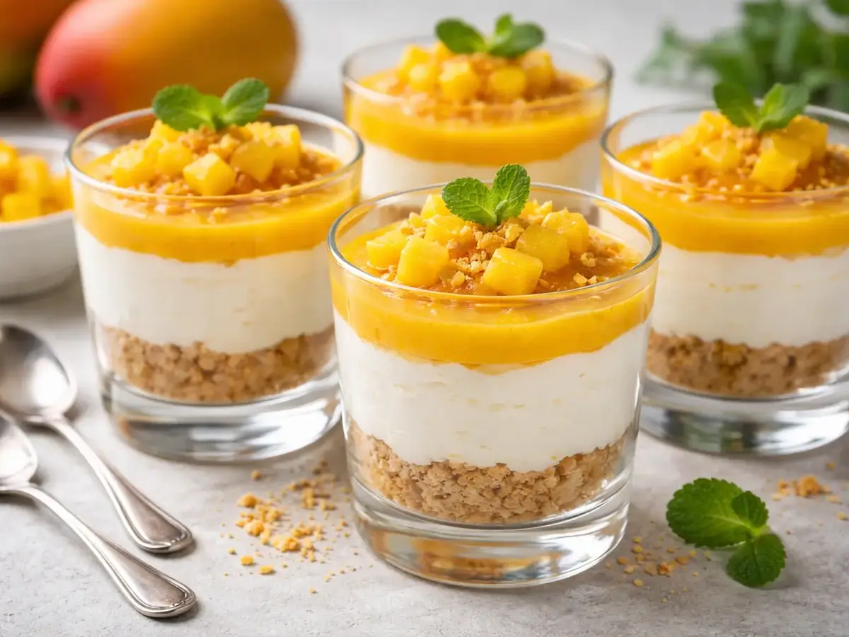 Mango Serniczki (Polish Cheesecake Cups)