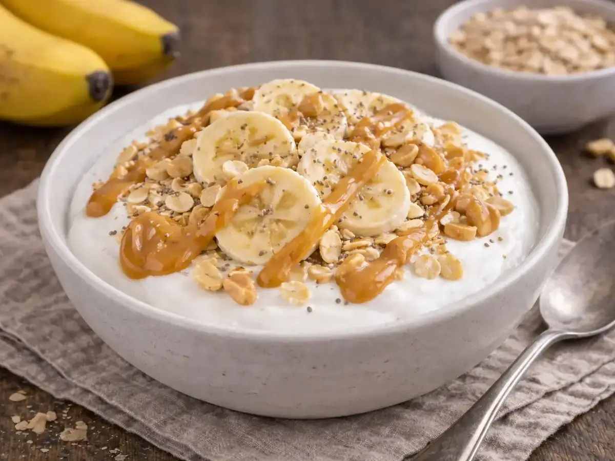 Skyr with Banana and Peanut Butter