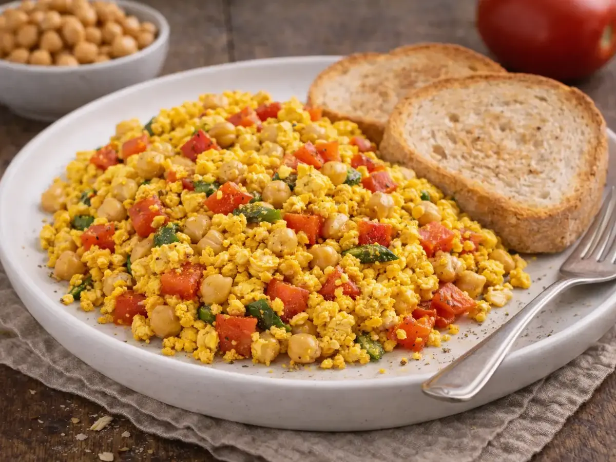Chickpea and Tomato Tofu Scramble