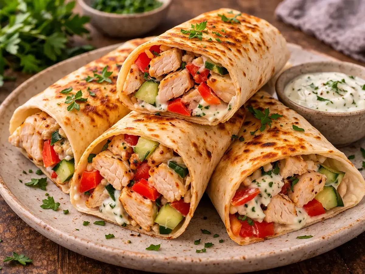 Turkey and Vegetable Tortilla Wraps