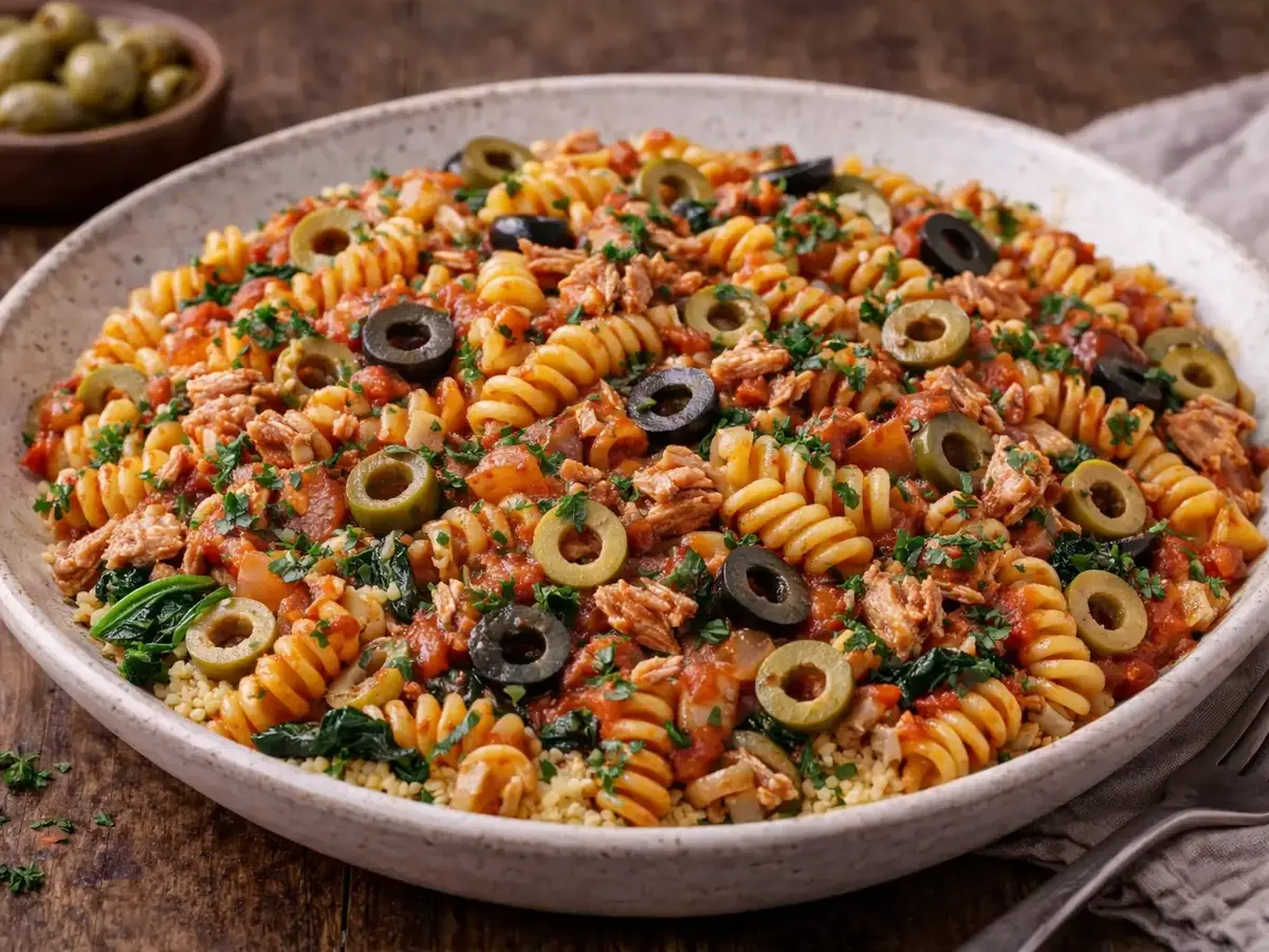 Tuna with Pasta and Olives